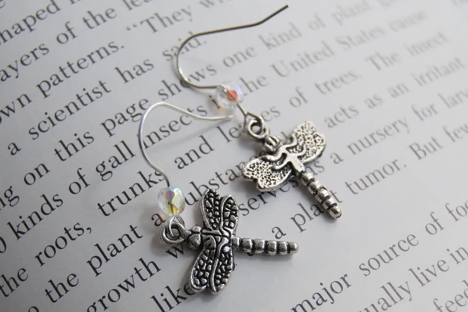 Dragonfly Earrings | Cute Dragonfly Charm Earrings | Forest Jewelry
