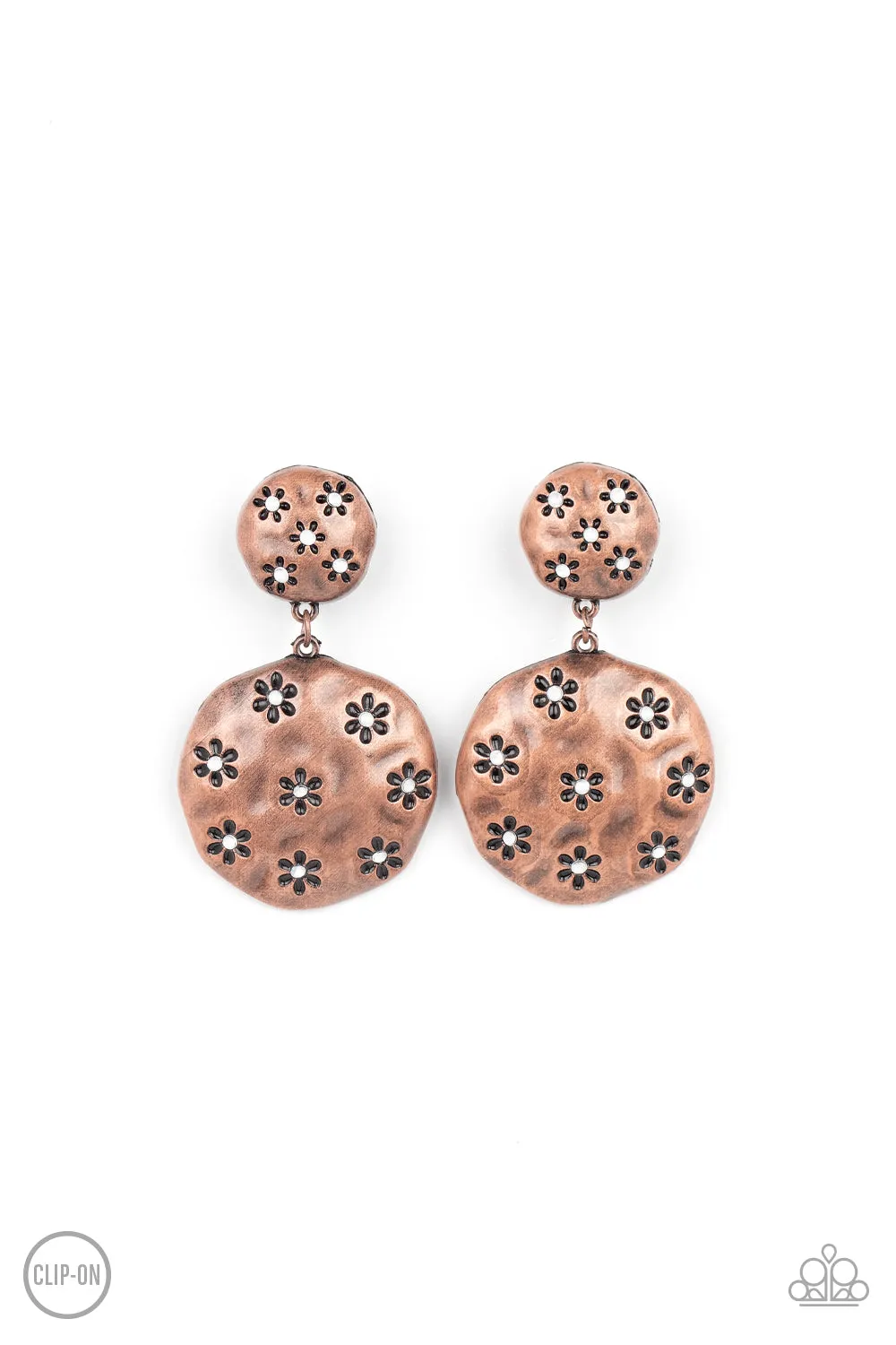 Earrings Industrial Fairytale - Copper Clip Ons D1
