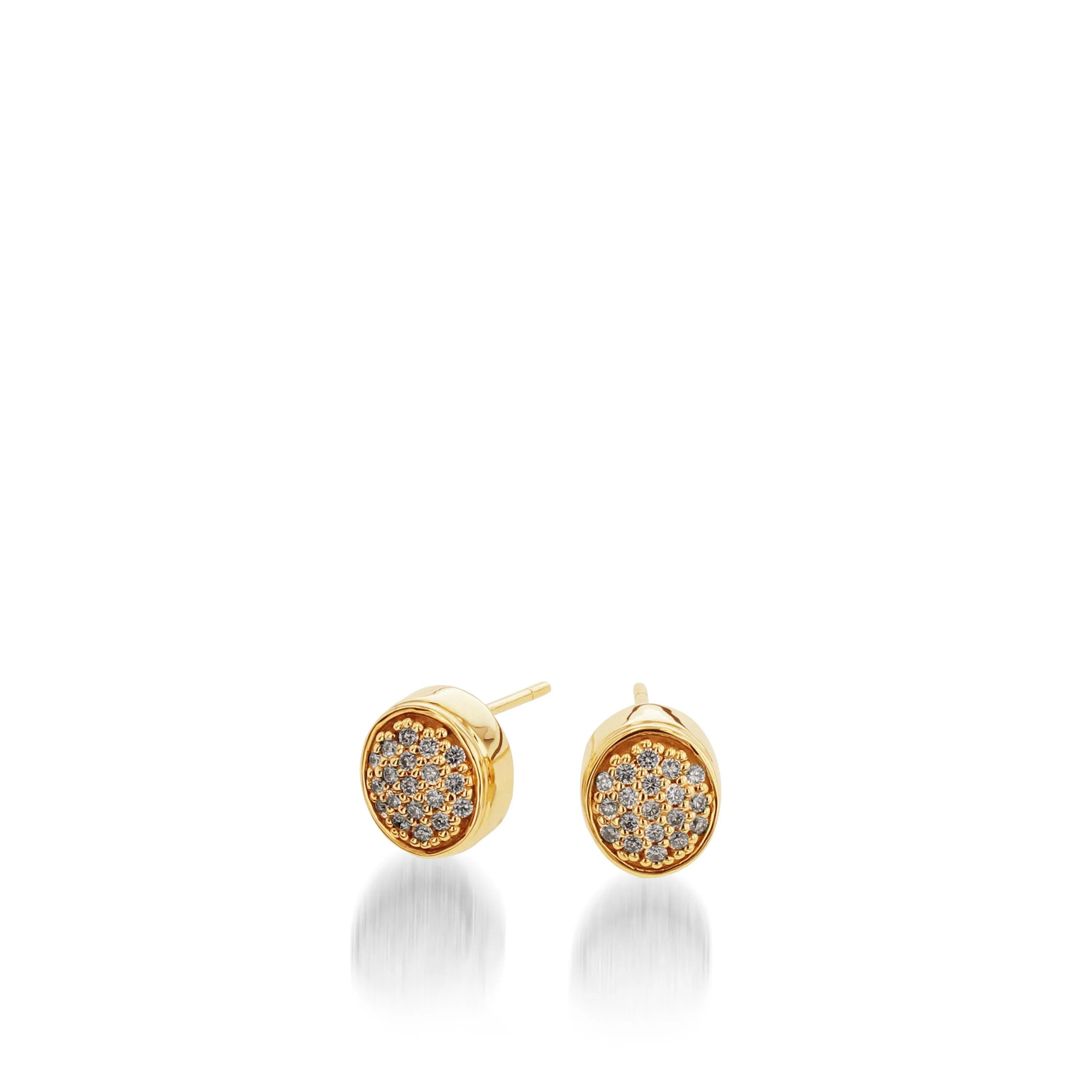 Essence Pave Diamond Stud Earrings