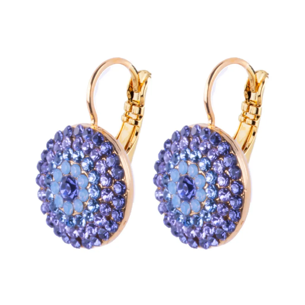 Extra Luxurious Pavé Leverback Earrings in "Lavender Fields" *Custom*