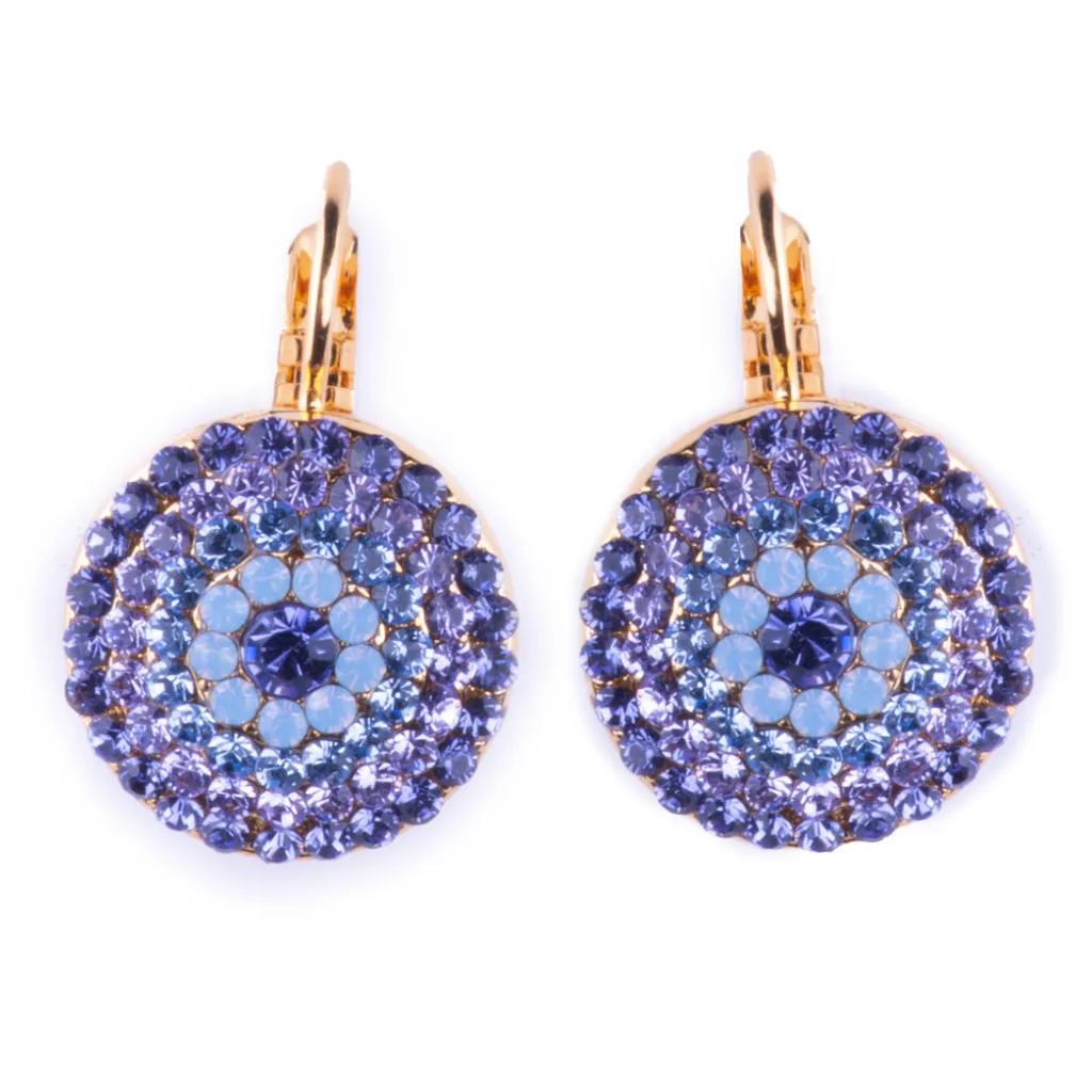 Extra Luxurious Pavé Leverback Earrings in "Lavender Fields" *Custom*