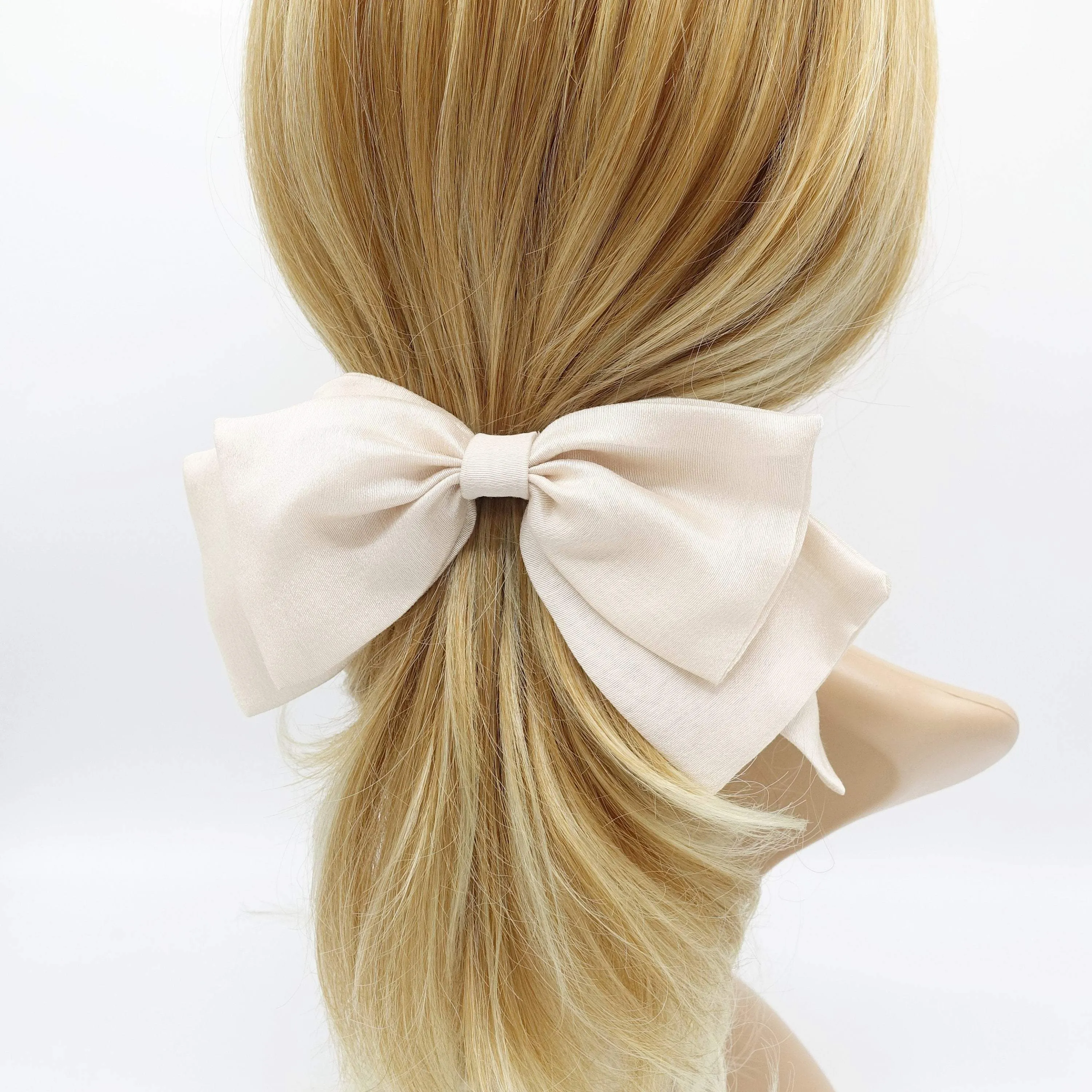 floppy hair bow stacked hair bow for women