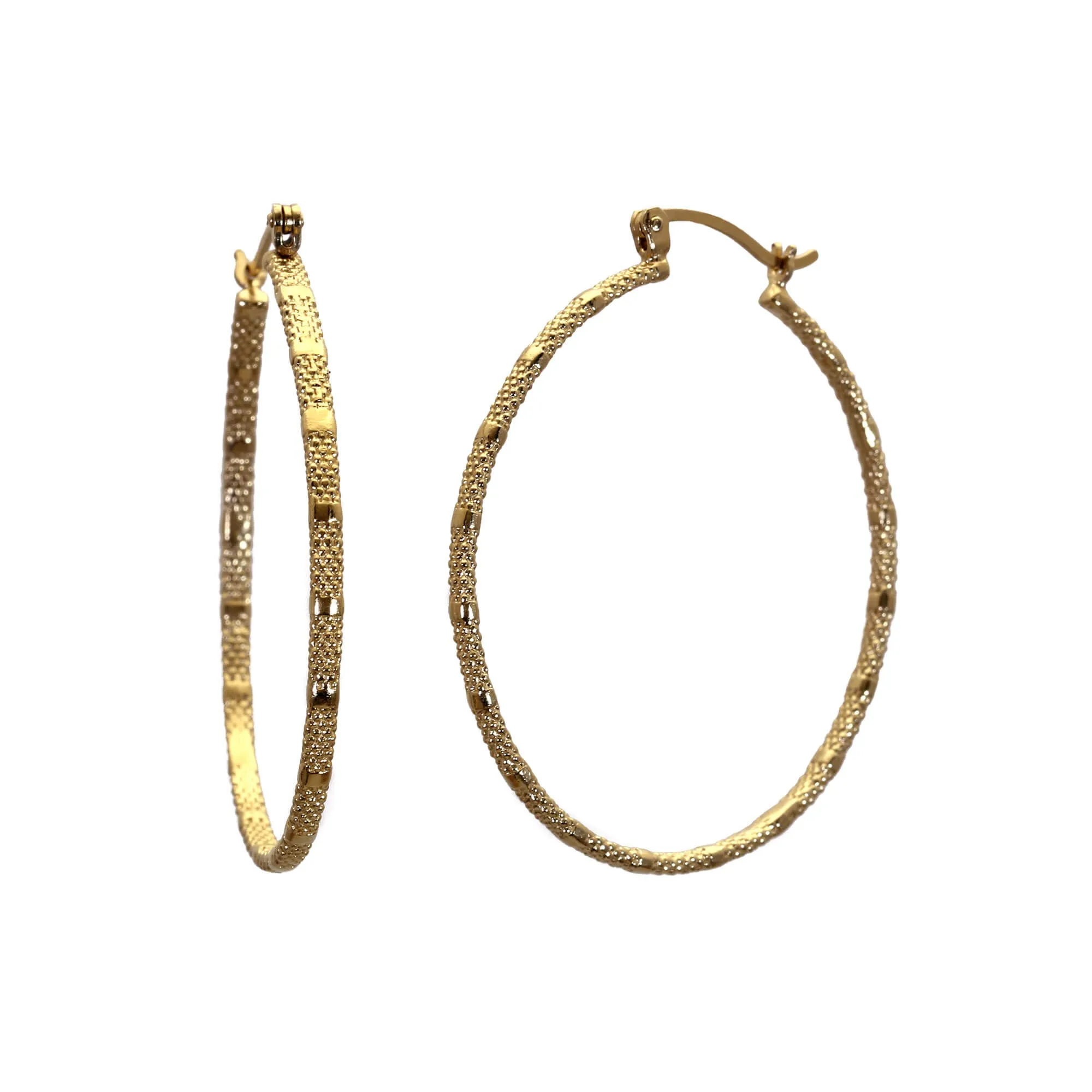 Fracture Hinged Hoop Earrings