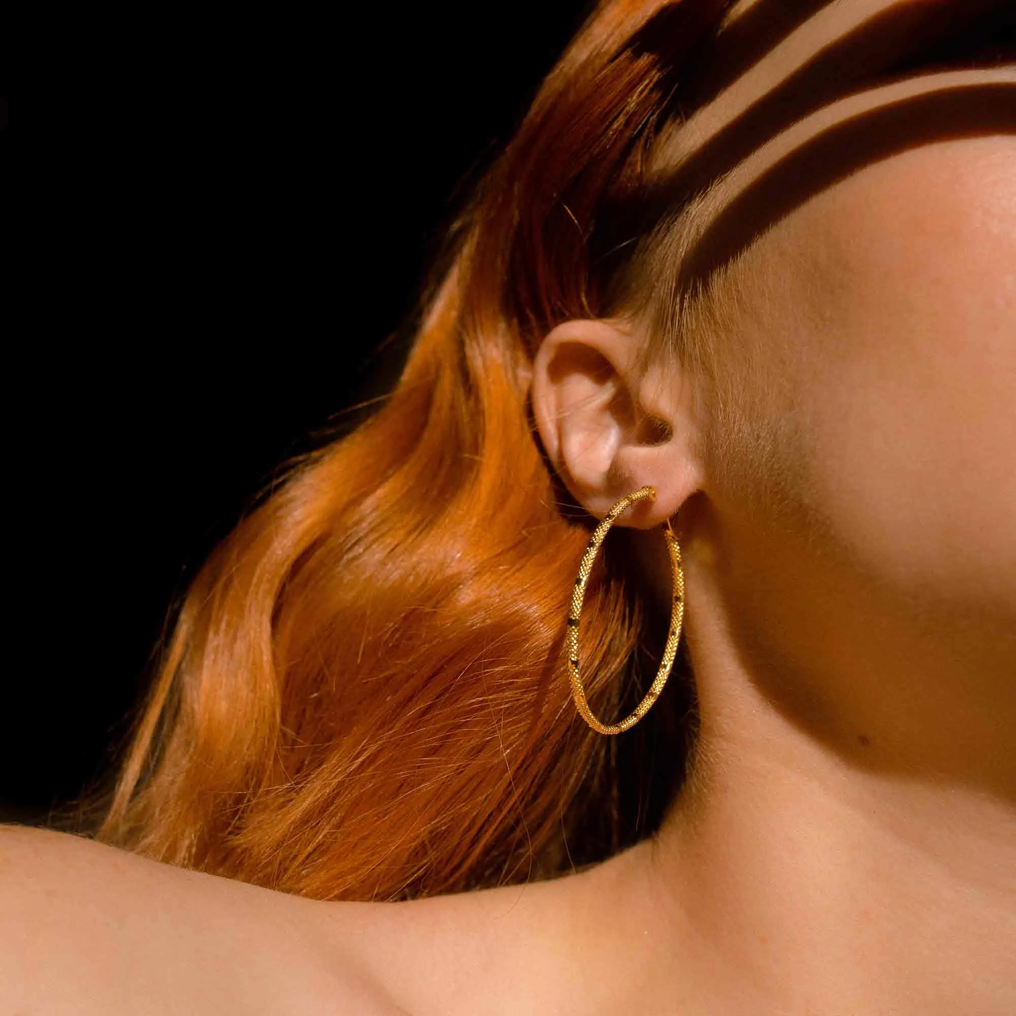 Fracture Hinged Hoop Earrings