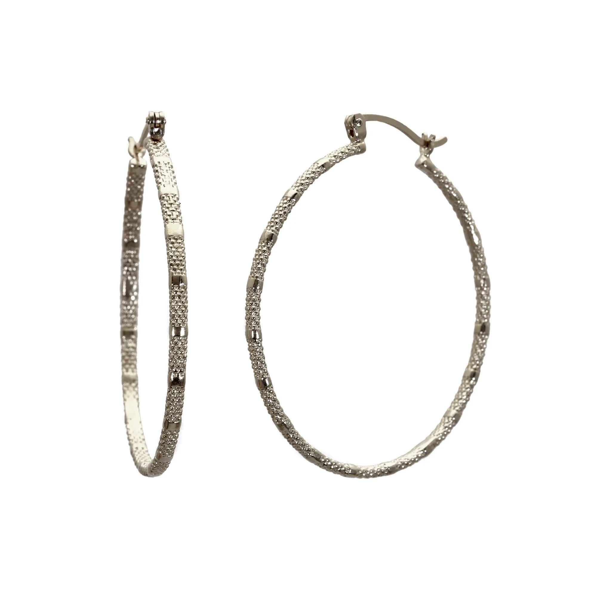 Fracture Hinged Hoop Earrings