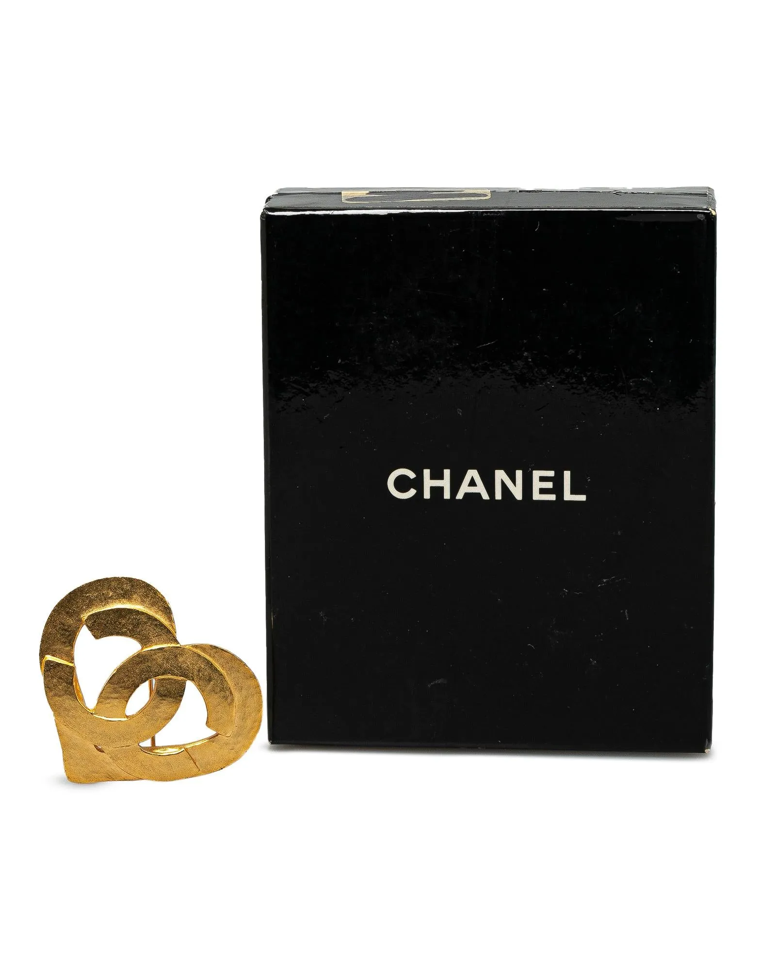 Gold Plated Heart Brooch
