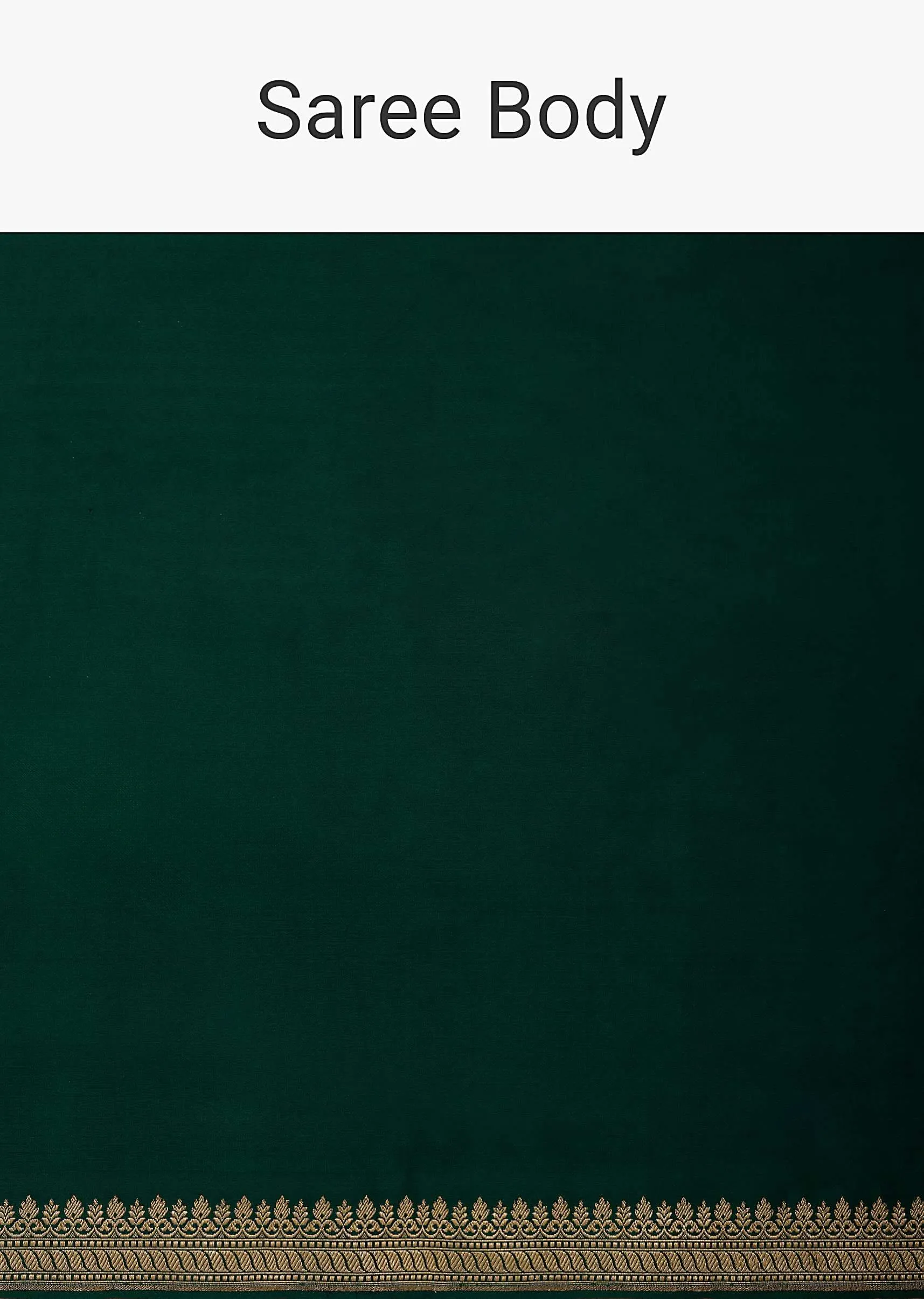 Green Banarasi Satin Crepe Saree With Zari Border And Unstitched Blouse Piece