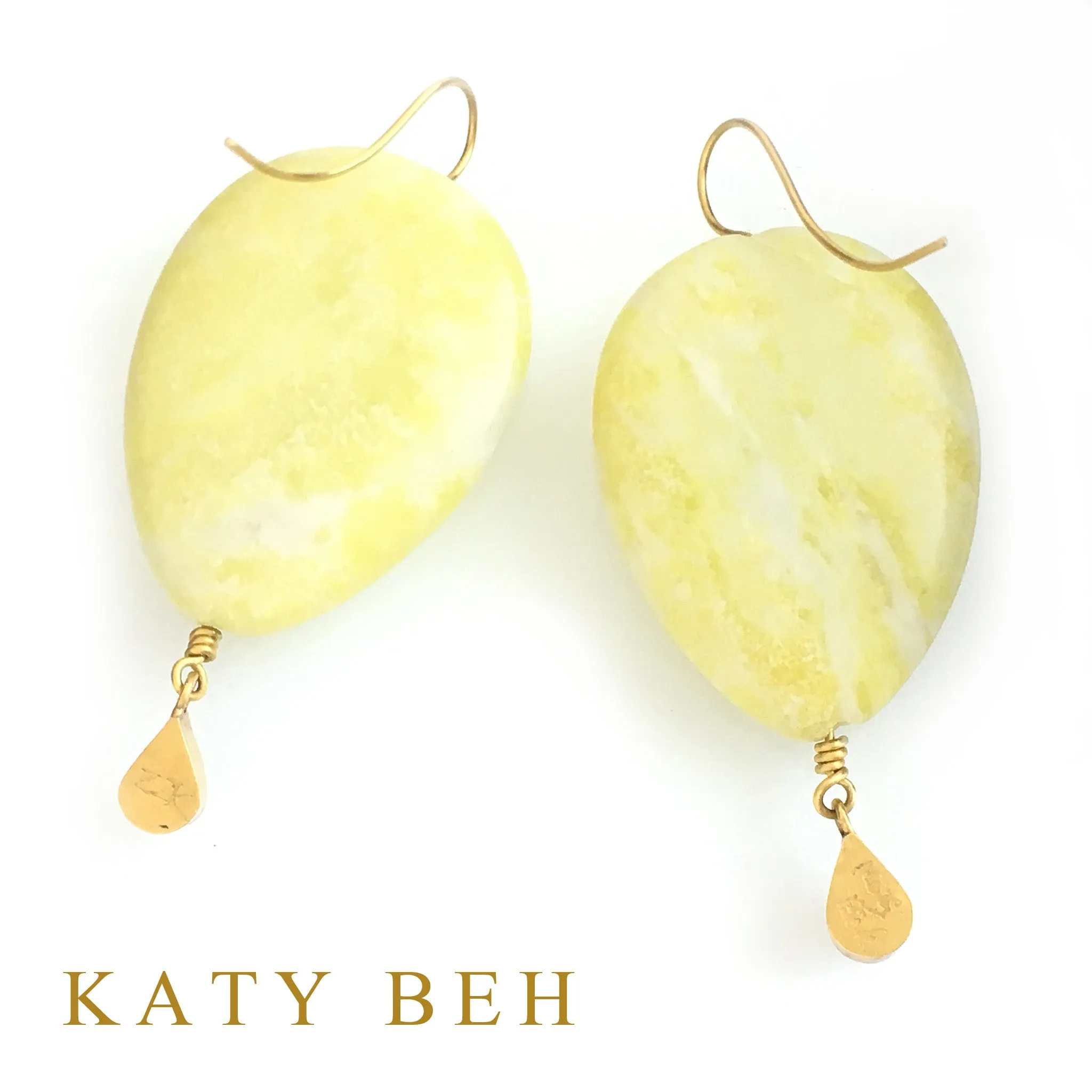 Hailey Yellow Sapphire and Peridot Jasper Earrings
