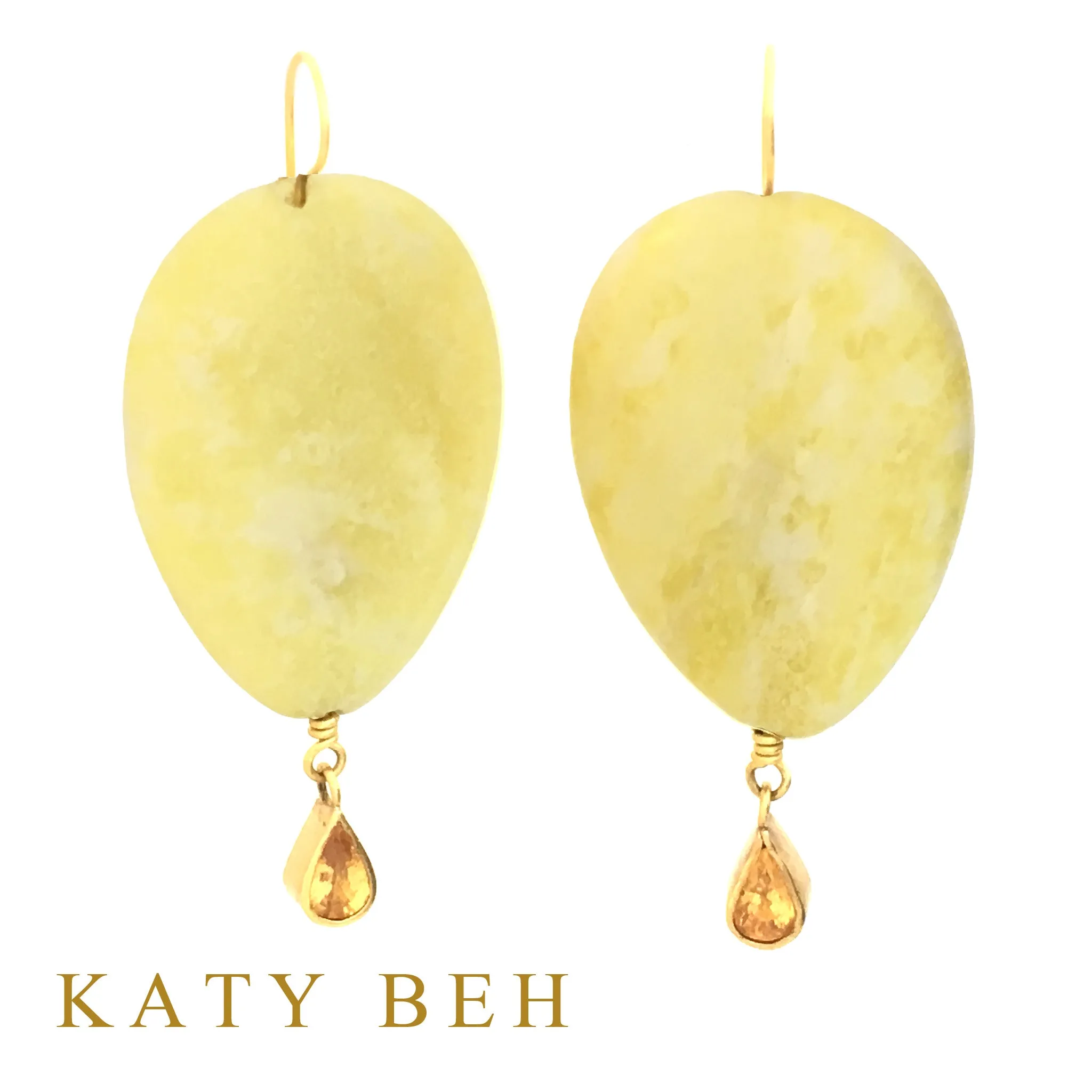 Hailey Yellow Sapphire and Peridot Jasper Earrings