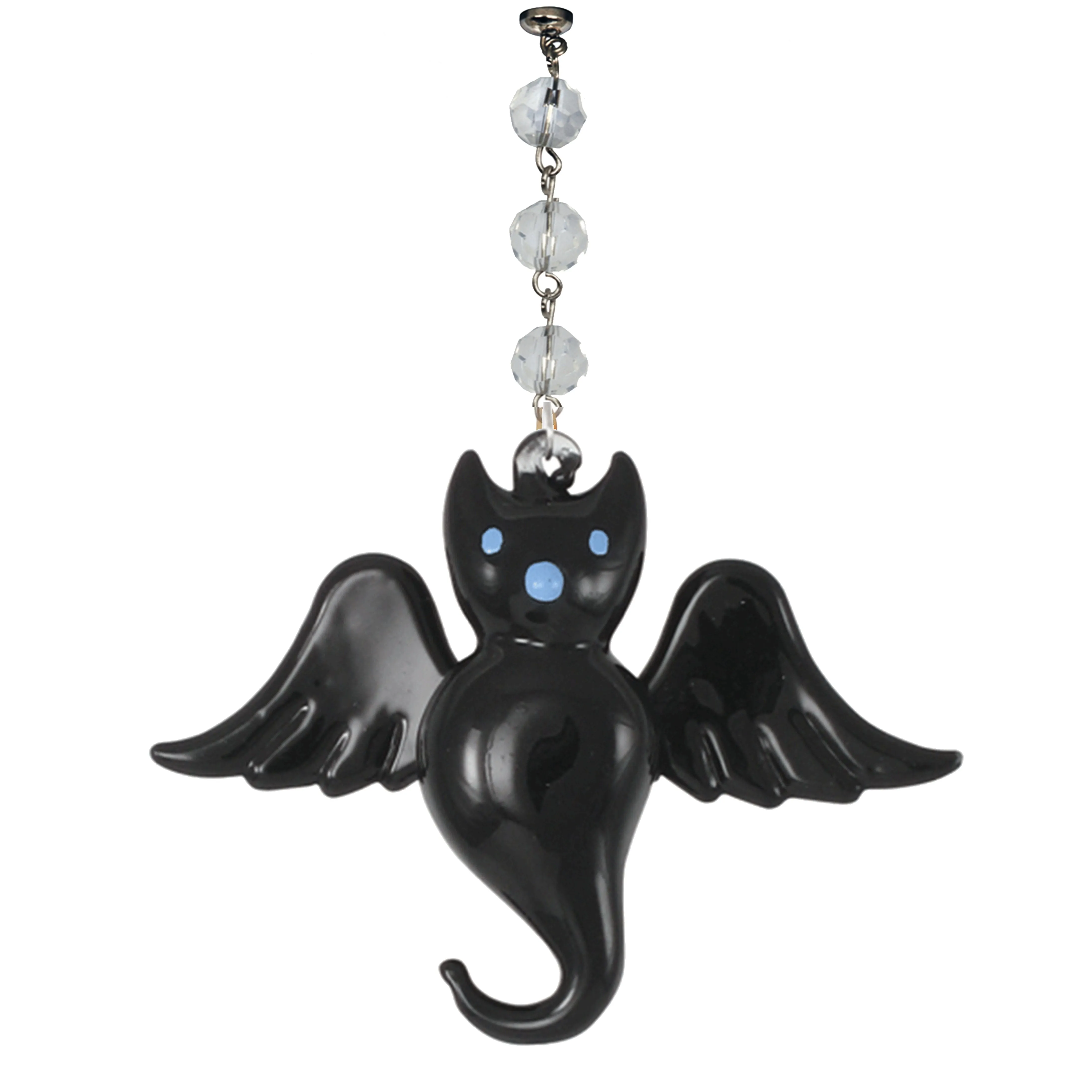 HALLOWEEN CHANDELIER MAKEOVER KIT - (3)Glass Bat   (3)12" Orange/Black Garland