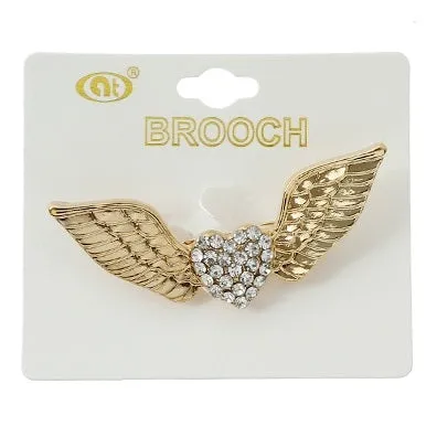 JAH24100-Rhinestone Hot Wing Brooch