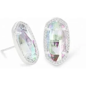 Kendra Scott Ellie Silver Stud Earrings in Dichroic Glass