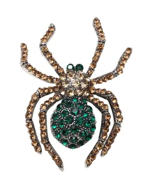 Latest Halloween Spider Rhinestone Brooch