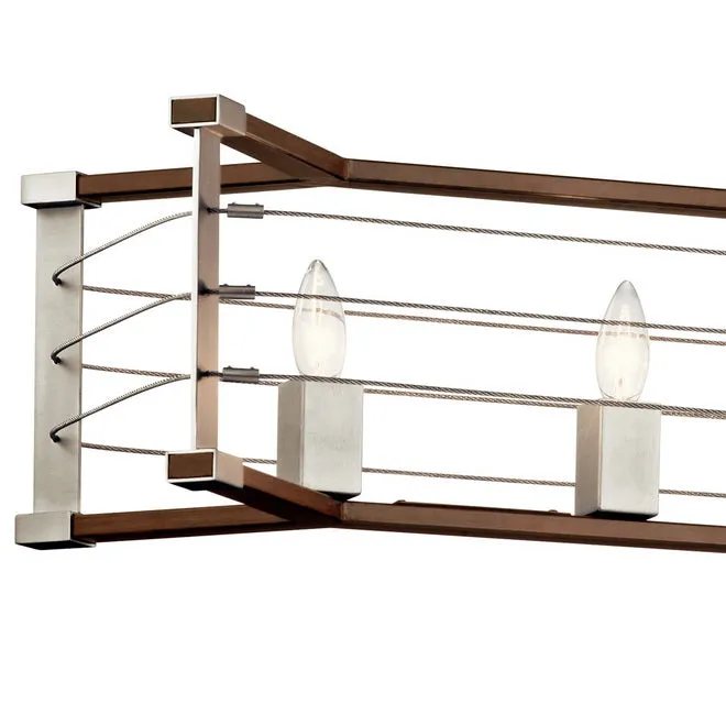 Lente 39 in. 5 Lights Chandelier Nickel Finish