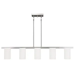 Livex Astoria 5 Light Brushed Nickel Chandelier - C185-1327-91