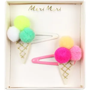 Meri Meri Pompom Ice Cream Hair Clips