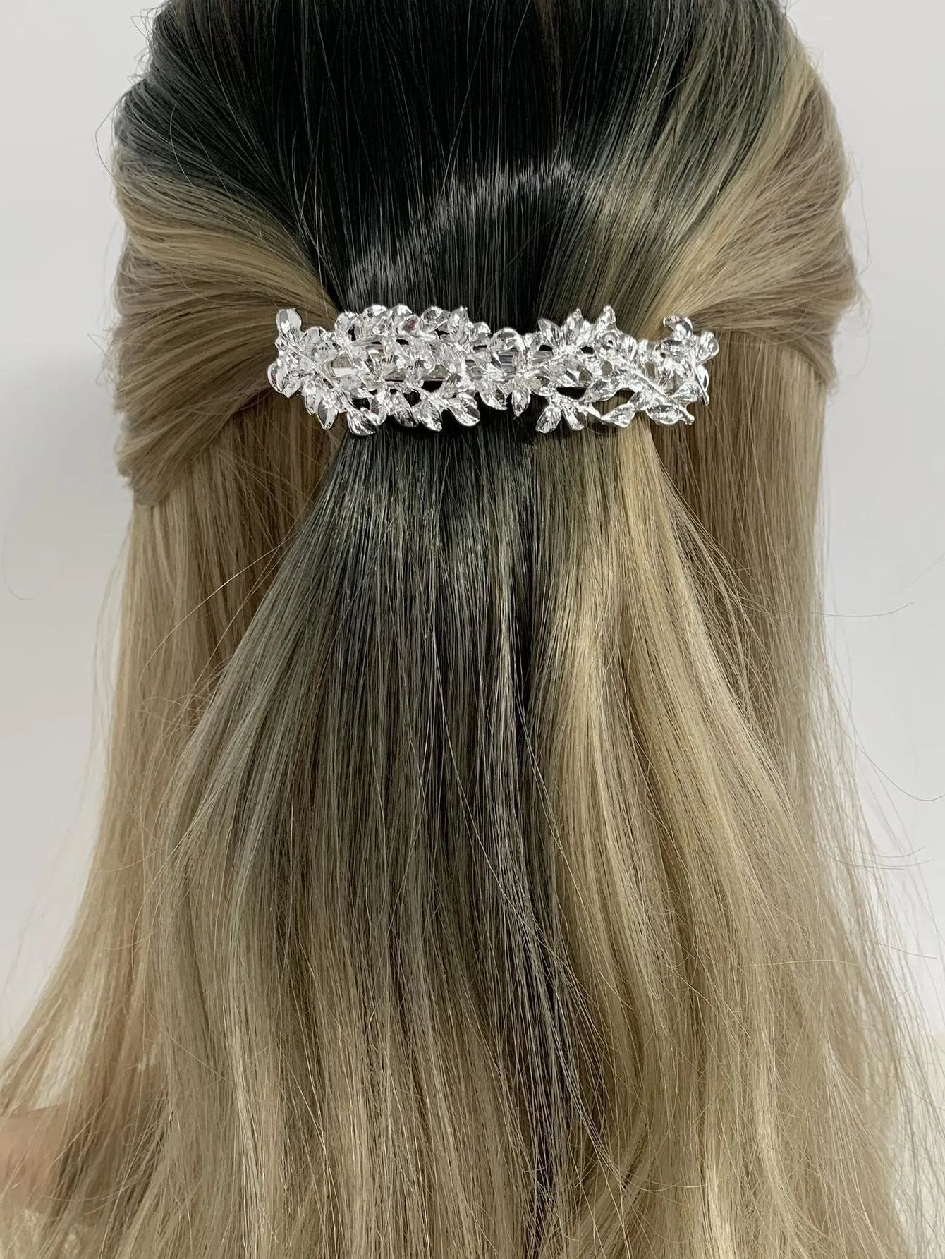 Metal Leaf Decor Hair Clip for Women Barrette Styling Hair Accessories
