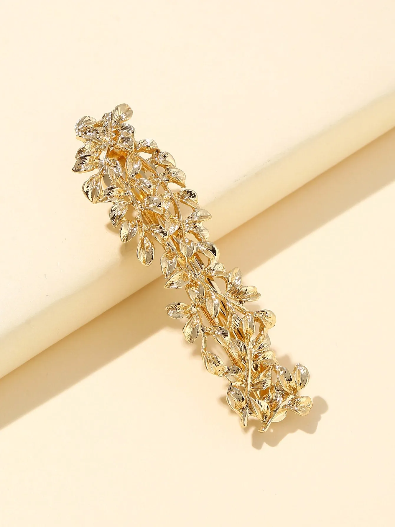 Metal Leaf Decor Hair Clip for Women Barrette Styling Hair Accessories