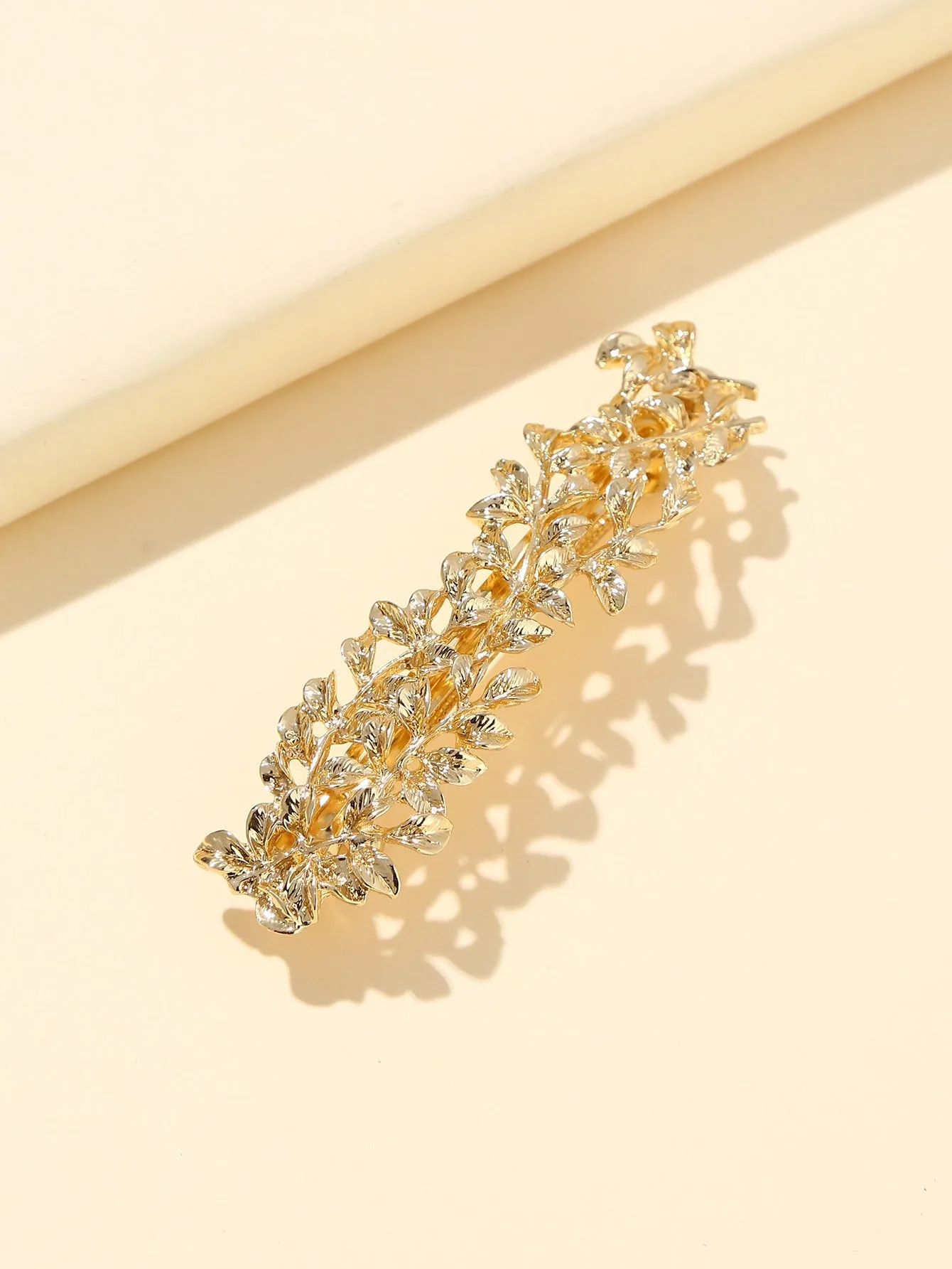 Metal Leaf Decor Hair Clip for Women Barrette Styling Hair Accessories