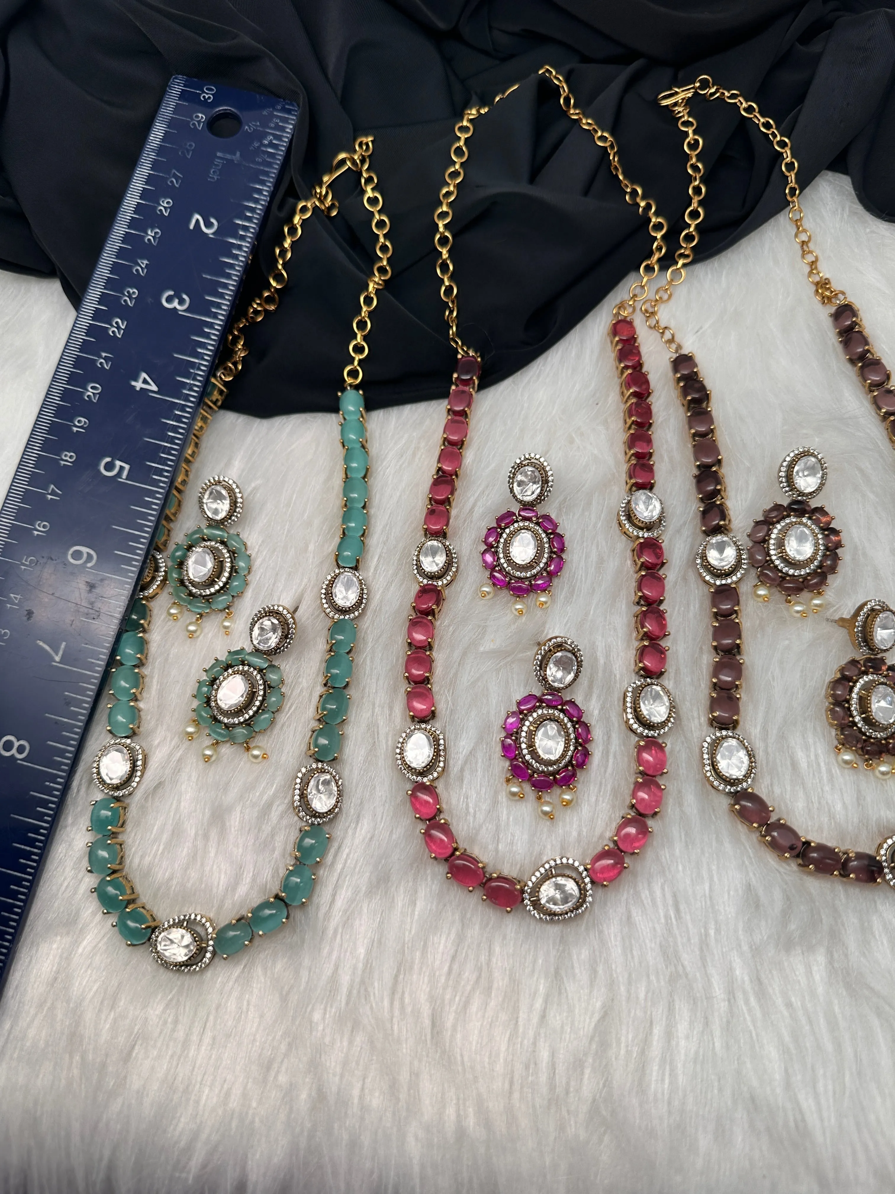 Moissanite Monalisa Color Stone Short Necklace