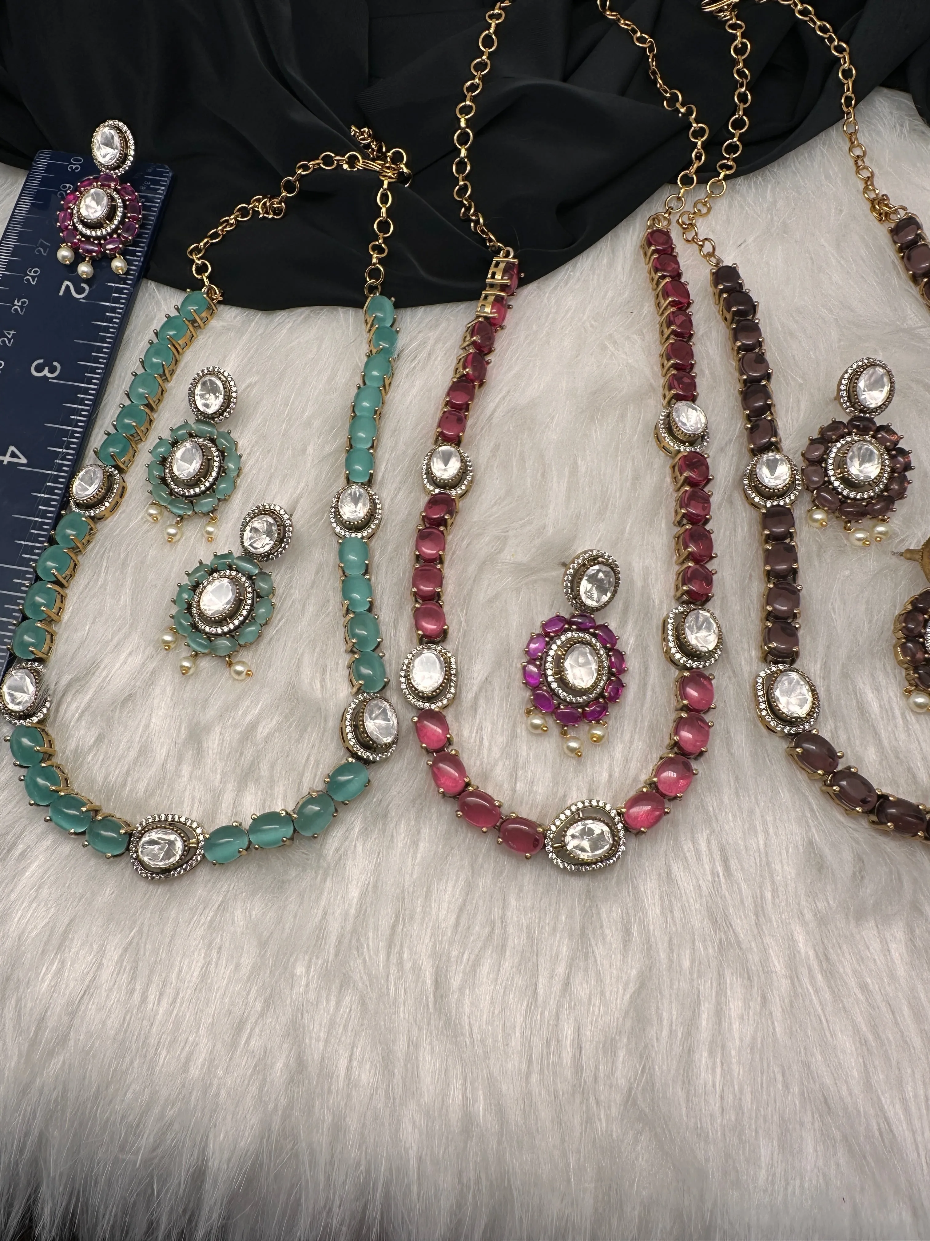 Moissanite Monalisa Color Stone Short Necklace