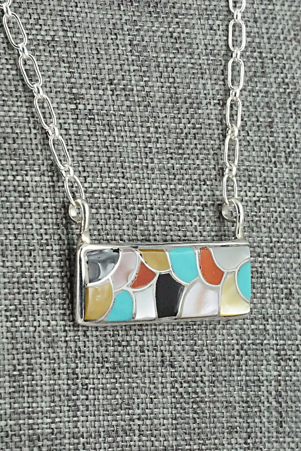 Multi-Stone & Sterling Silver Necklace - Orena Leekya