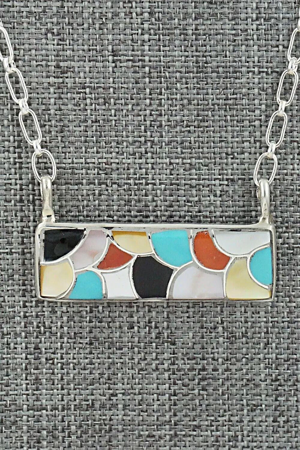 Multi-Stone & Sterling Silver Necklace - Orena Leekya