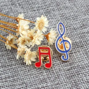 Music Notes Brooch / Pin Set - Set of 2 - Music Gift
