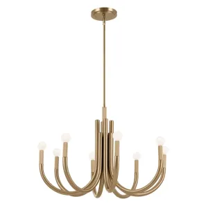 Odensa 29 in. 8 Lights Chandelier Champagne Bronze Finish