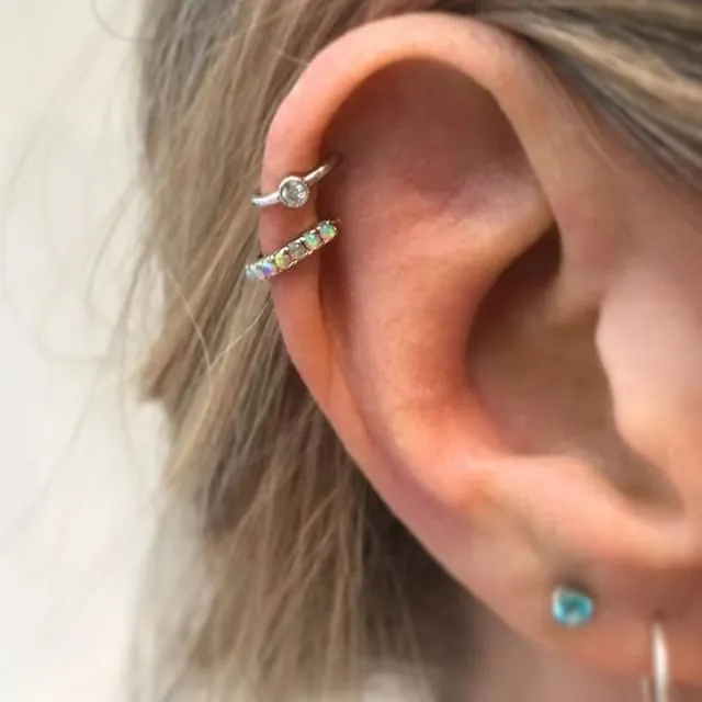 Opal Eternity Earring by Maria Tash in 14K Gold