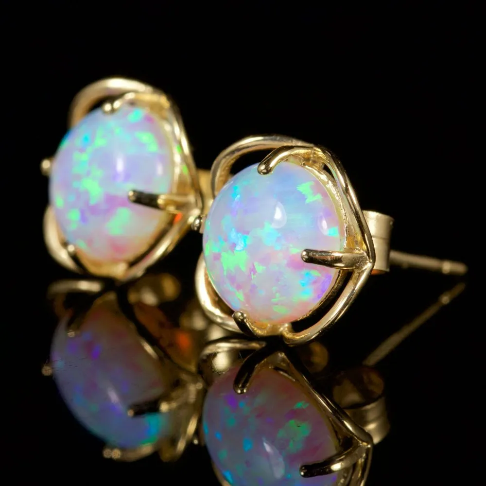Opal Stud Earrings 9Ct Gold Studs