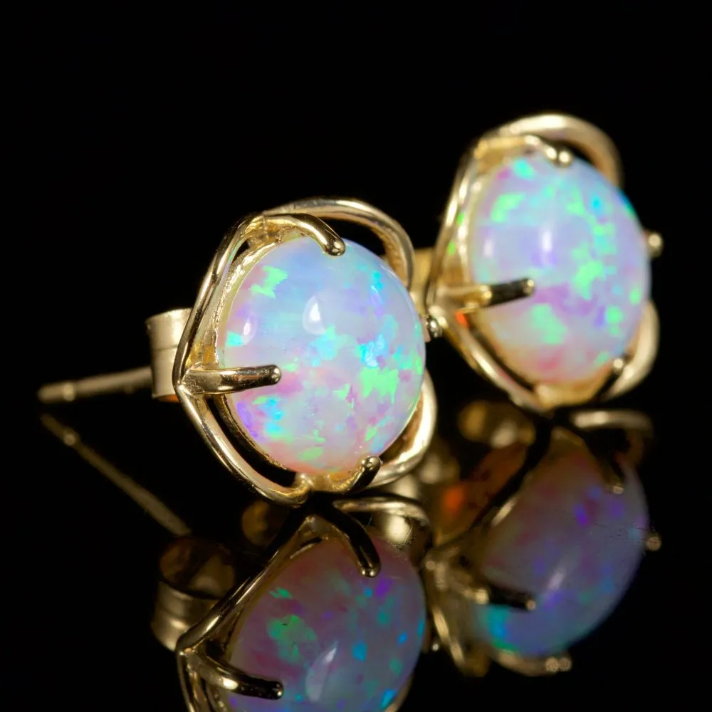 Opal Stud Earrings 9Ct Gold Studs