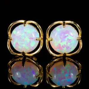 Opal Stud Earrings 9Ct Gold Studs