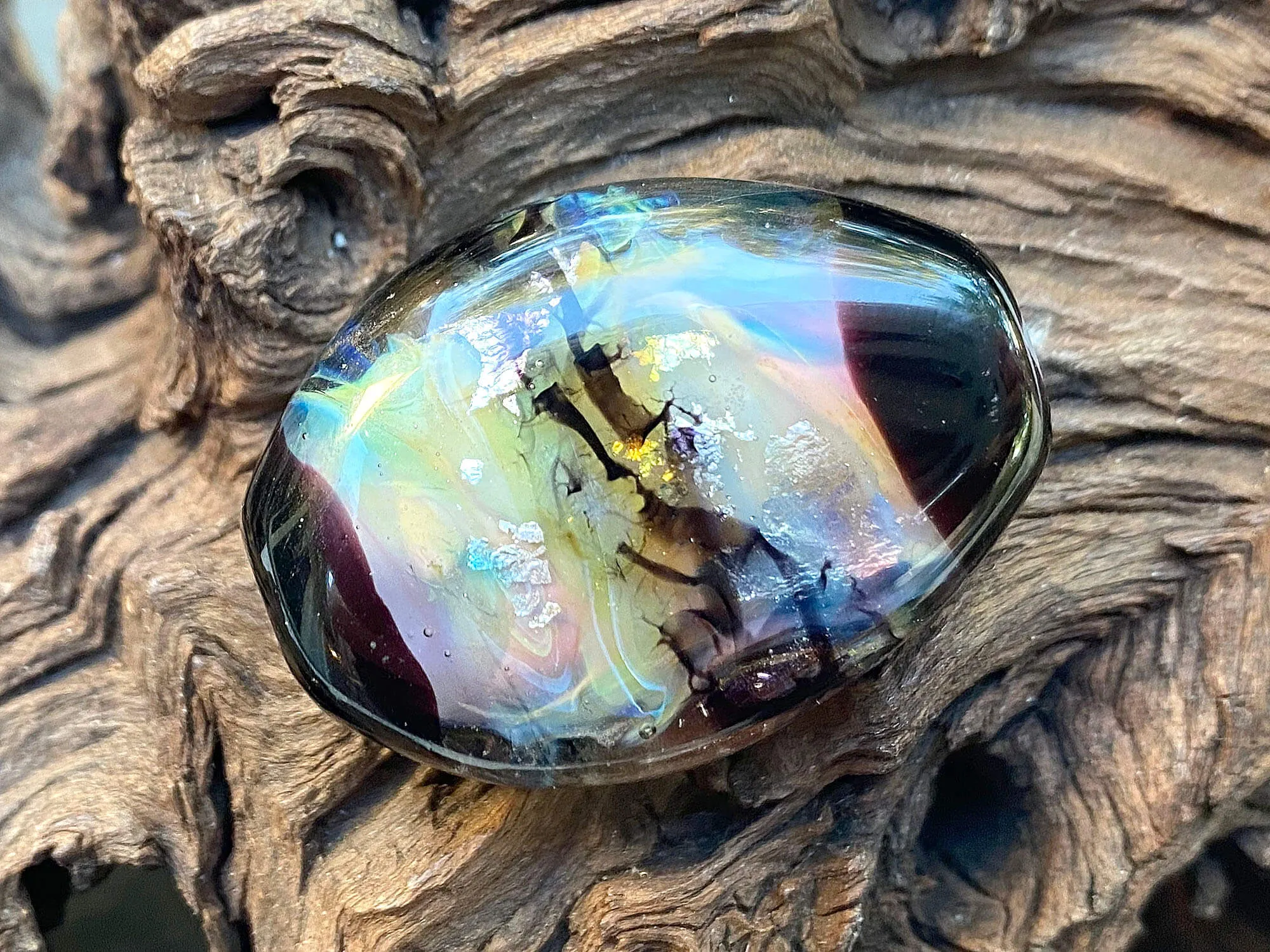 Pastel Opal Lampwork Focal Bead SRA