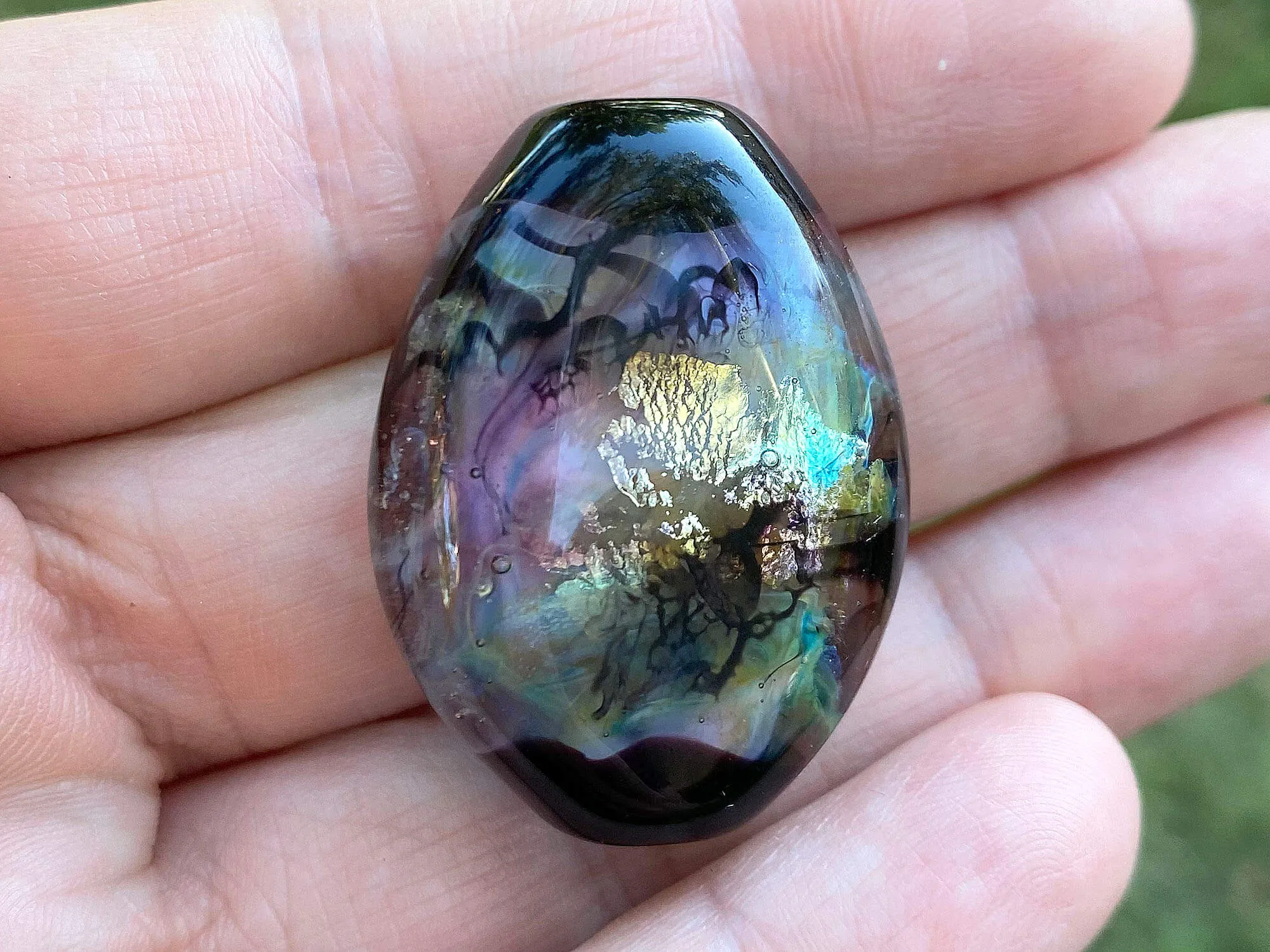 Pastel Opal Lampwork Focal Bead SRA