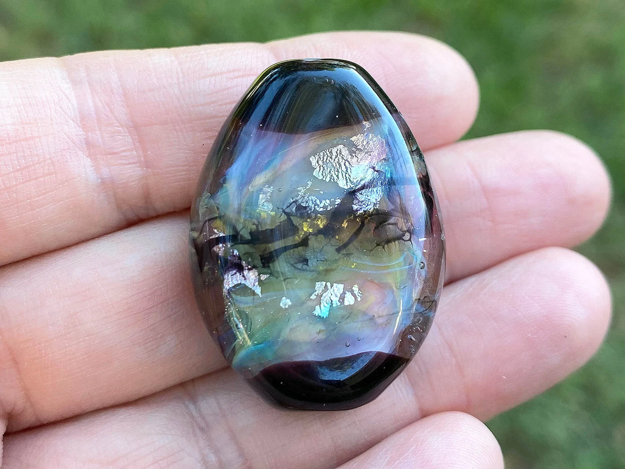 Pastel Opal Lampwork Focal Bead SRA