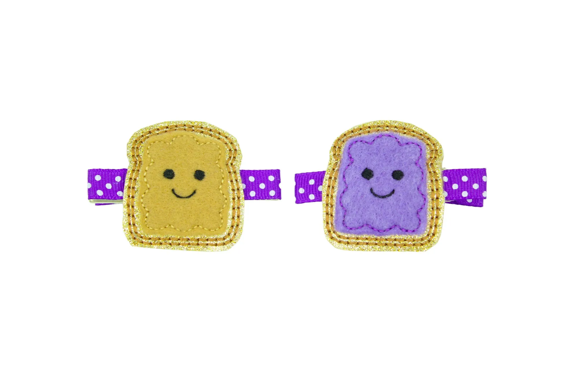 Peanut Butter & Jelly Barrette Set I The Enchanted Magnolia