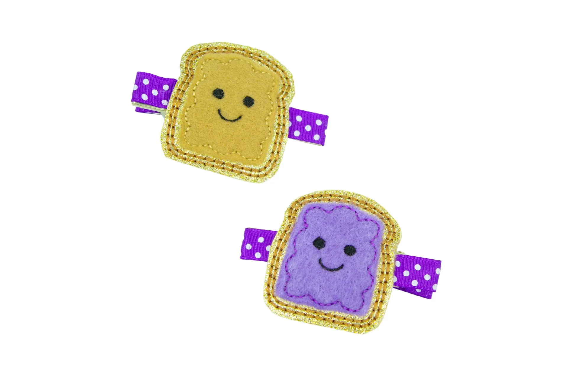 Peanut Butter & Jelly Barrette Set I The Enchanted Magnolia
