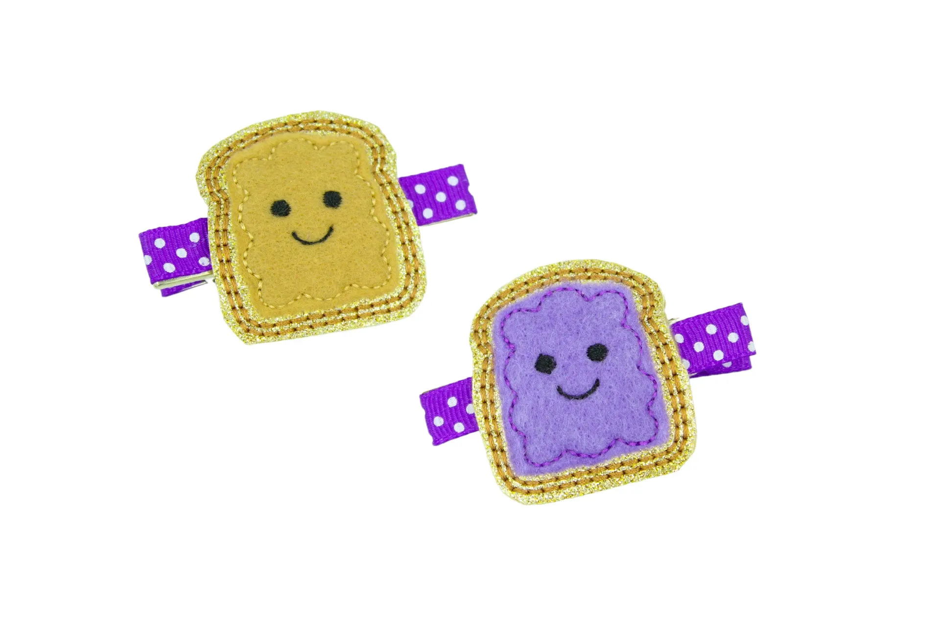 Peanut Butter & Jelly Barrette Set I The Enchanted Magnolia