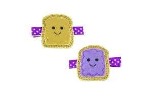 Peanut Butter & Jelly Barrette Set I The Enchanted Magnolia