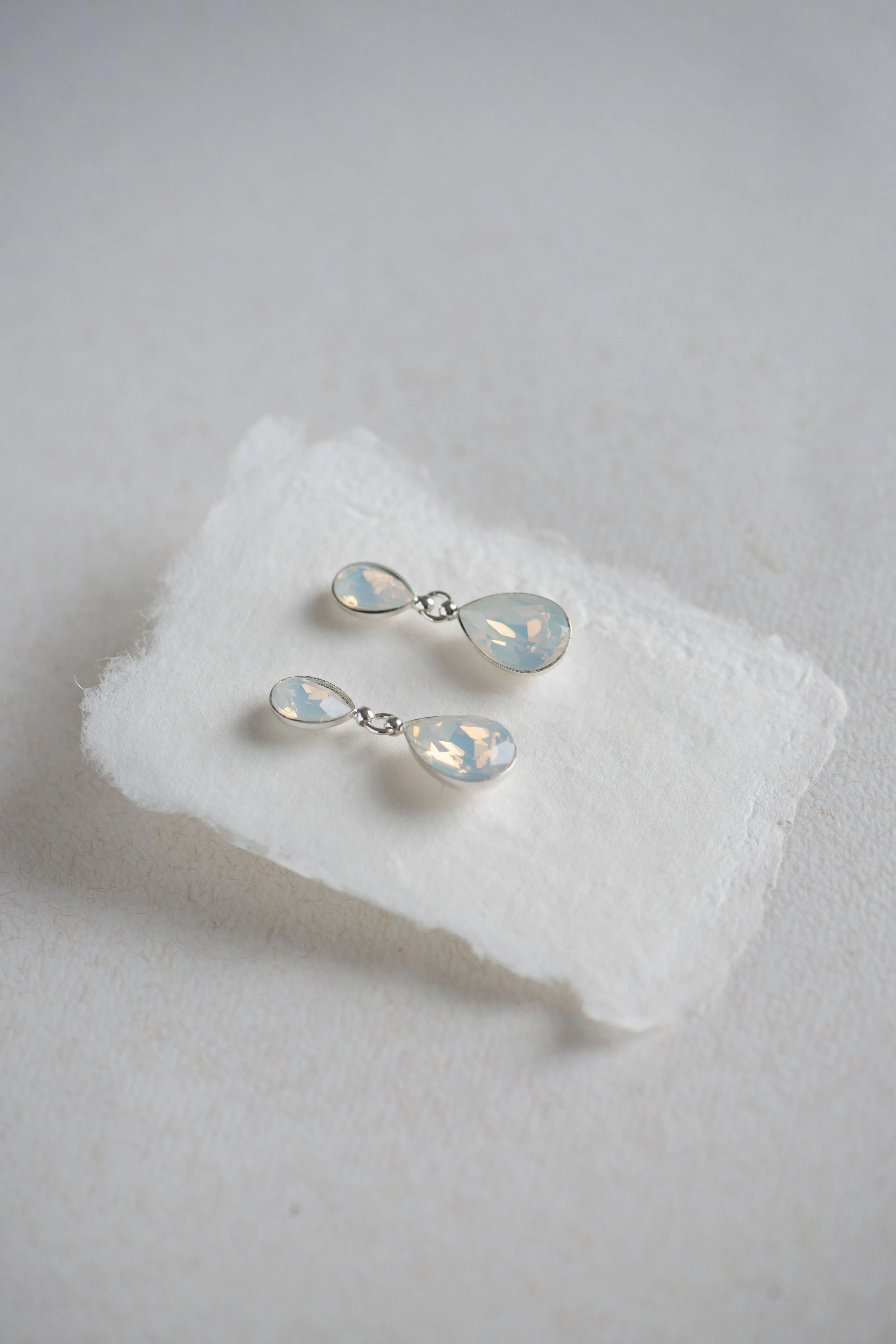Pear crystal drop bridal earrings - REGN