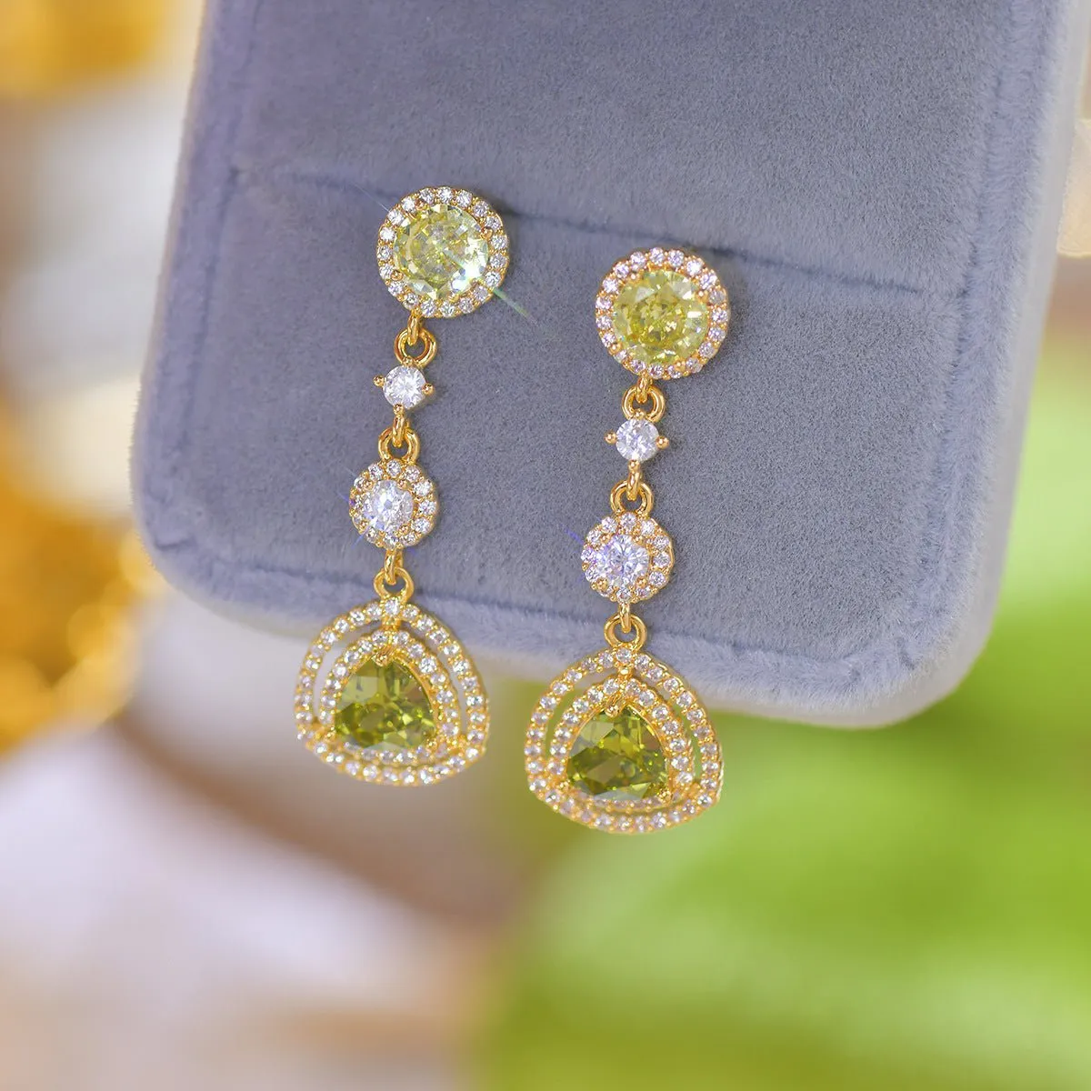 Peridot Drop Earrings