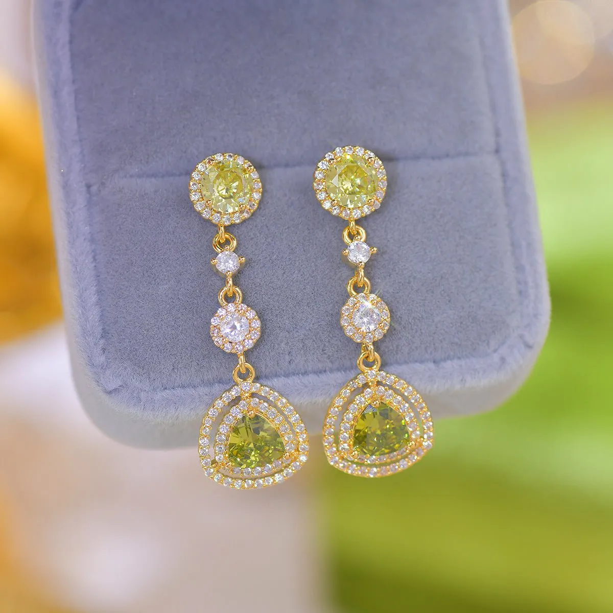 Peridot Drop Earrings