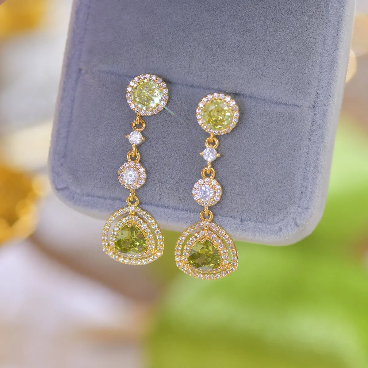 Peridot Drop Earrings