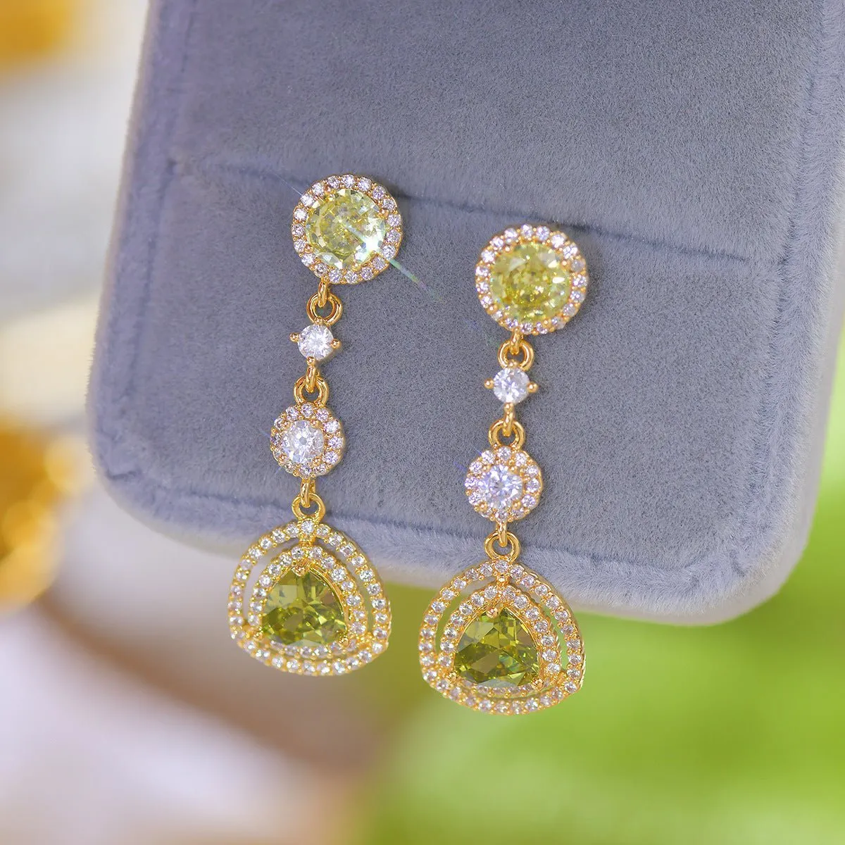 Peridot Drop Earrings