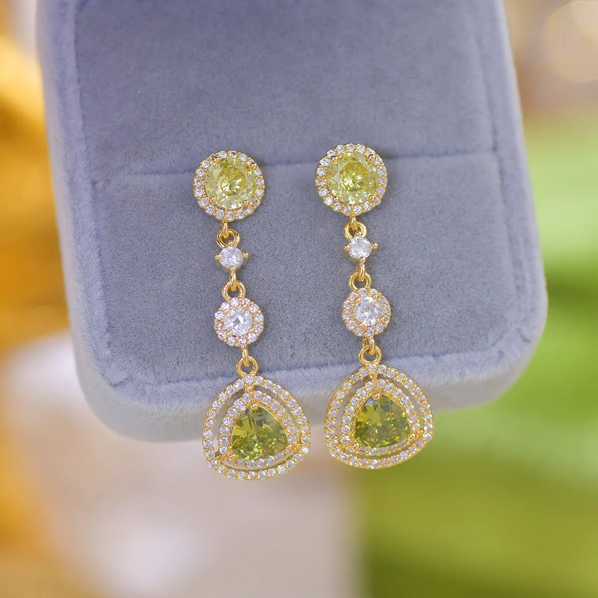 Peridot Drop Earrings