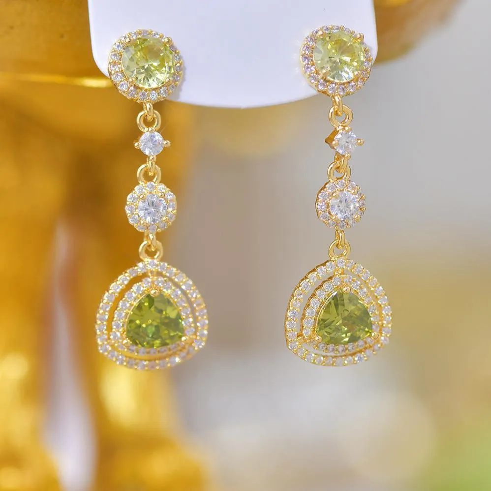 Peridot Drop Earrings