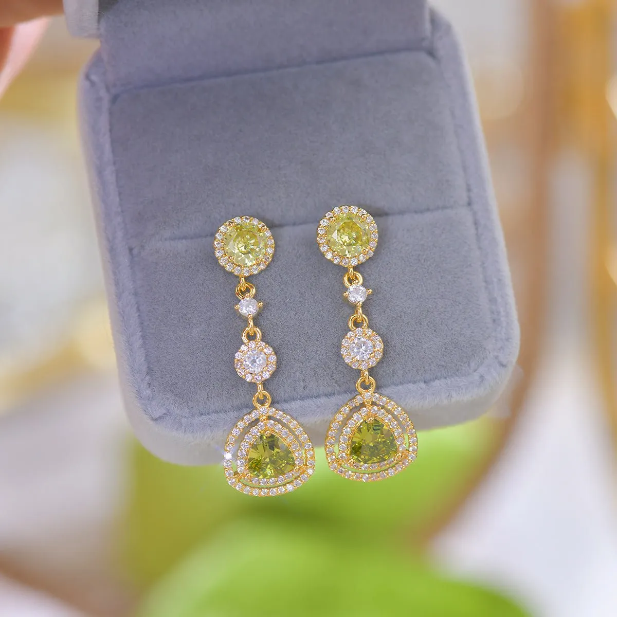 Peridot Drop Earrings