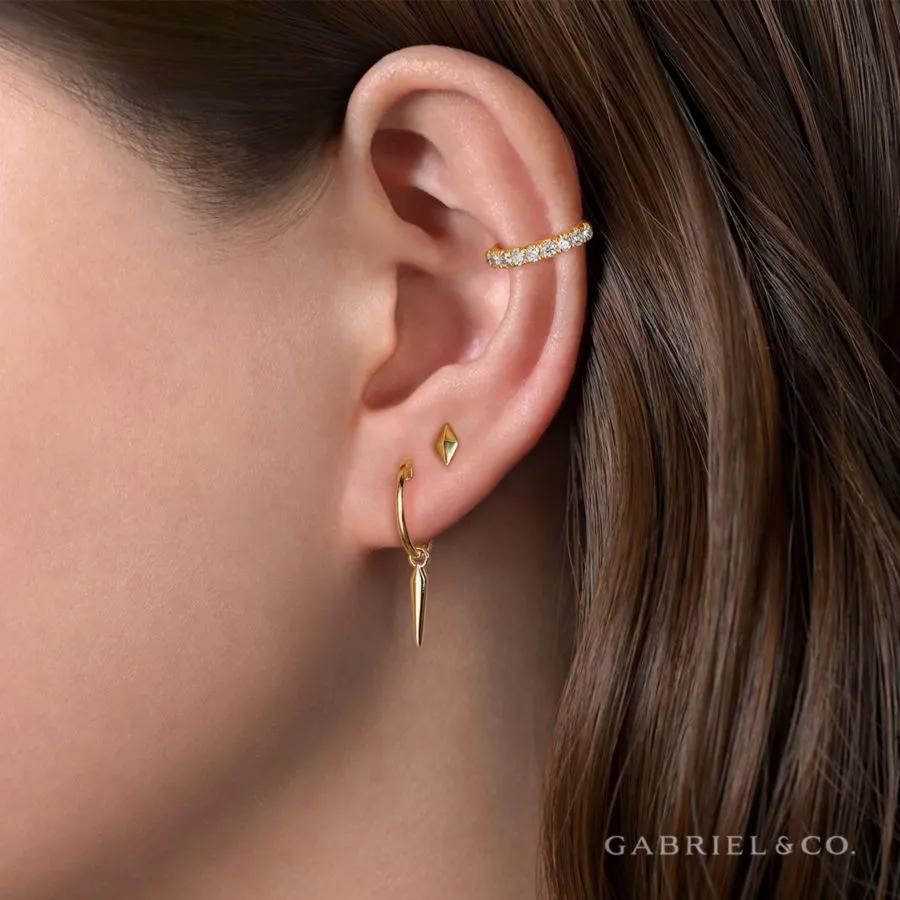 Pyramid Kite Shape Stud Earrings