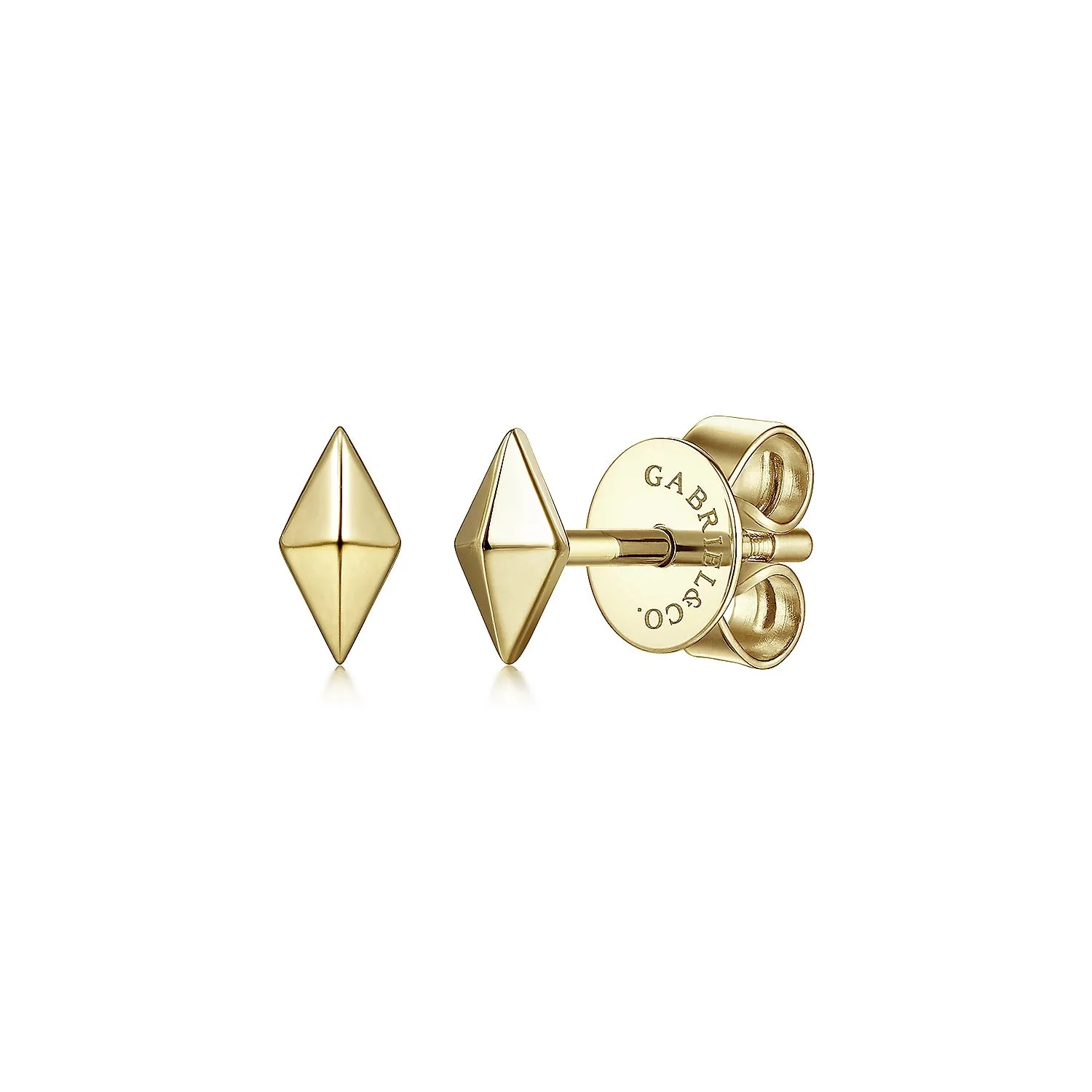 Pyramid Kite Shape Stud Earrings